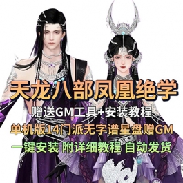 天龙八部凤凰绝学单机版14门派无字谱星盘赠GM无限元宝PC网游单机