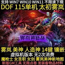 DNF单机版115级雾岚黄昏战全职业三觉耳环伤害平衡GM工具
