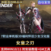 女皇之刃单机版网游可做任务单人副本GM刷金钱等级物品装备解锁